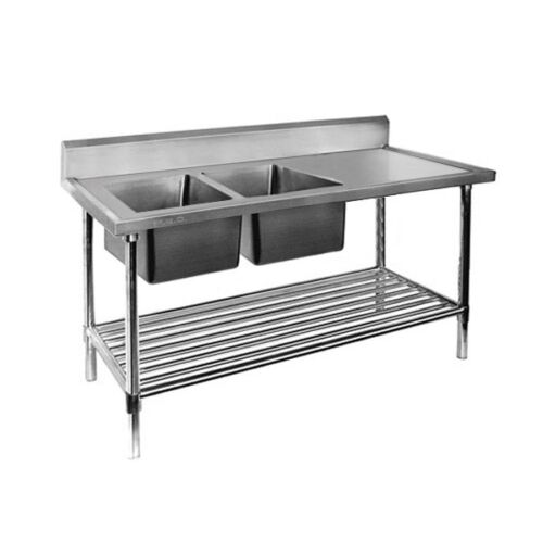DSB7-1500 Double Stainless Steel Sink Bench-0