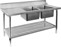 DSBD-7-1800 Double Stainless Steel Sink Inlet Bench-0
