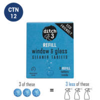 Ditch3 Window Glass Cleaning Tablets Refill Pack ctn