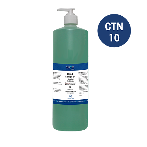 2-606-01000 Zexa SS Hand Sanitiser Liquid 1L Ctn 10
